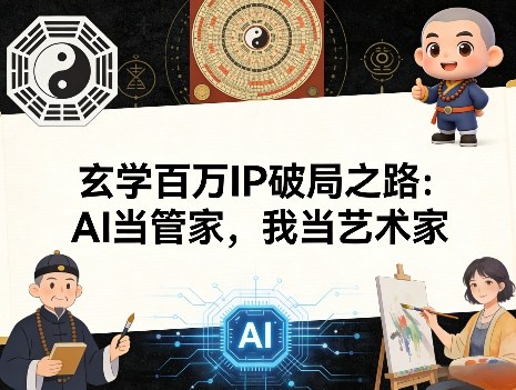 玄学百万IP破局之路：AI当管家，我当艺术家-网创百晓生