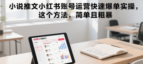 小说推文小红书账号运营快速爆单实操，这个方法，简单且粗暴-网创百晓生