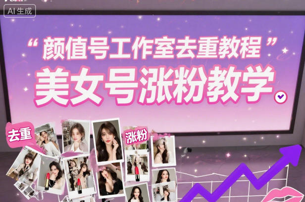 颜值号工作室去重教程,美女号涨粉教学-网创百晓生