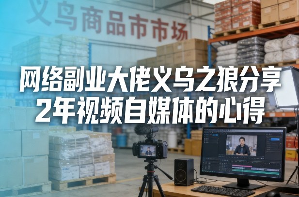 网络副业大佬义乌之狼分享2年视频自媒体的心得【文档】-网创百晓生