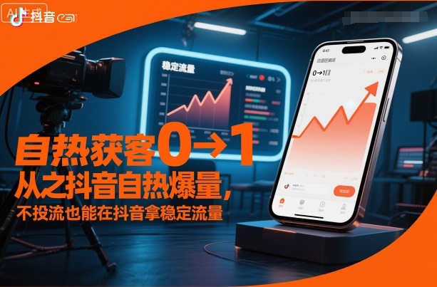 自热获客从0到1之抖音自热爆量，不投流也能在抖音拿稳定流量-网创百晓生