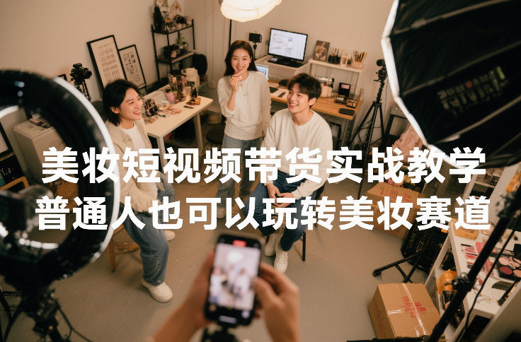 美妆短视频带货实战教学，普通人也可以玩转美妆赛道-网创百晓生