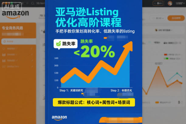 亚马逊Listing优化高阶课程，手把手教你策划高转化率、低跳失率的listing-网创百晓生