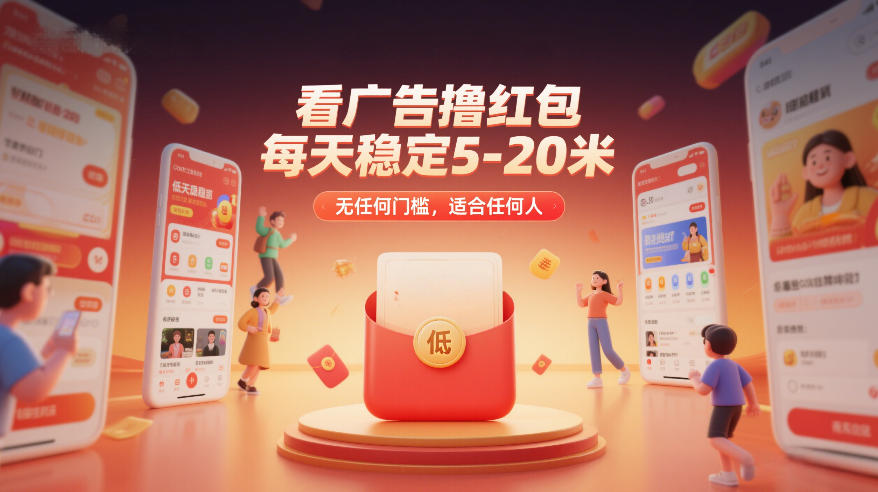 看广告撸红包，每天稳定5-20米，无任何门槛，适合任何人-网创百晓生
