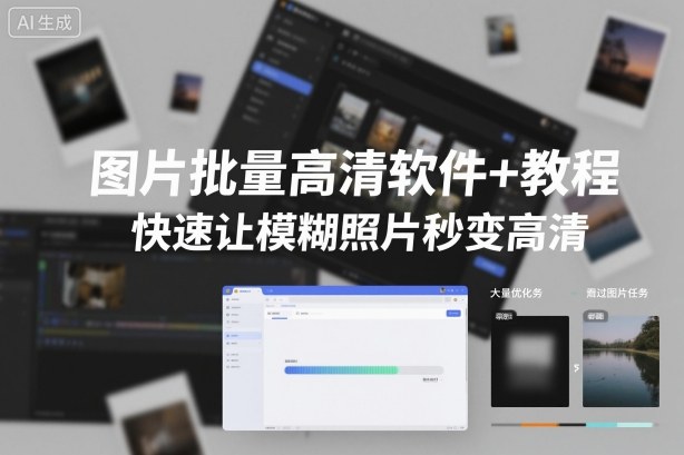图片批量高清软件+教程，快速让模糊照片秒变高清-网创百晓生