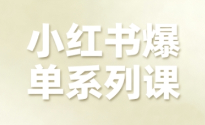 小红书爆单系列课，聚焦小红书电商全链路增长-网创百晓生