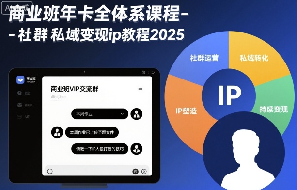 商业班年卡全体系课程-社群私域变现ip教程2025-网创百晓生