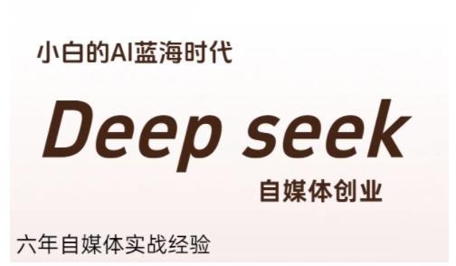 普通人利用Deepseek自媒体创业，零基础友好，小白的AI蓝海时代-网创百晓生