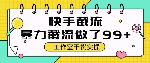 快手暴力截流玩法，全自动无需人工，每日单号50+精准客资【揭秘】-网创百晓生