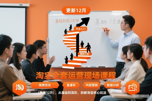 淘宝全套运营现场课程（更新26年1月），从基础到高阶，拆解淘宝核心玩法-网创百晓生