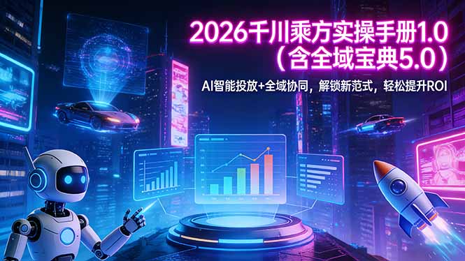 2026 千川乘方实操手册 1.0(含全域宝典 5.0-网创百晓生
