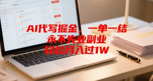 AI代写掘金，一单一结，永不失业副业，轻松月入过1W-网创百晓生