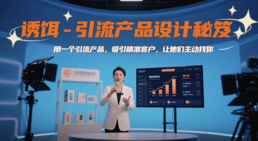诱饵-引流产品设计秘笈，用一个引流产品，吸引精准客户，让他们主动找你-网创百晓生