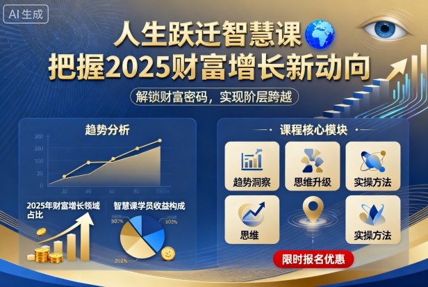 人生跃迁智慧课，把据2025财富增长新动向-网创百晓生