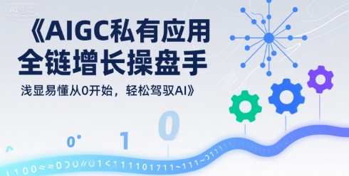 AIGC私有化应用全链增长操盘手，浅显易懂从0开始，轻松驾驭AI-网创百晓生