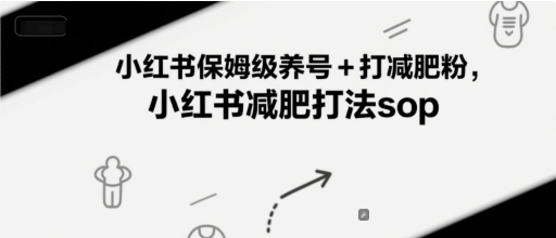 小红书保姆级养号+打减肥粉，小红书减肥打法sop-网创百晓生
