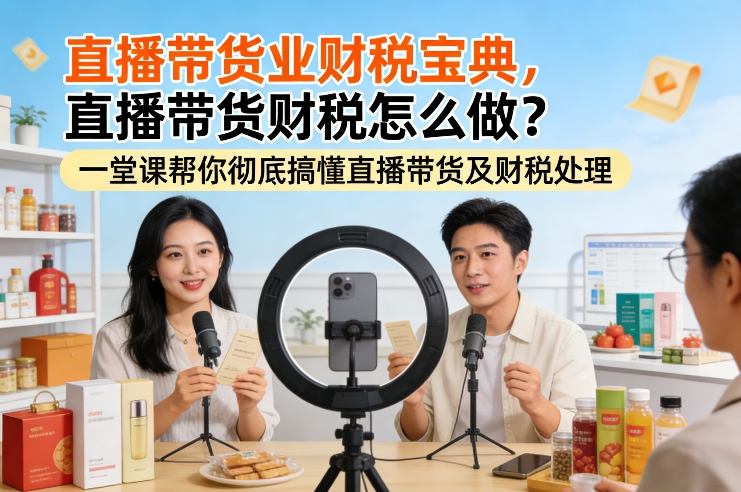 直播带货业财税宝典，直播带货财税怎么做？一堂课帮你彻底搞懂直播带货及财税处理-网创百晓生