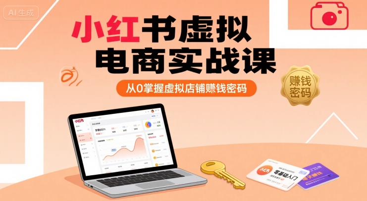 小红书虚拟电商实战课，从0掌握虚拟店铺賺钱密码-网创百晓生