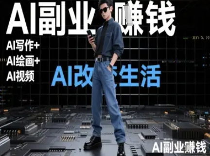 AI改变生活（Ai写作+AI绘画+Ai视频），AI副业挣钱-网创百晓生