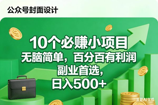 （17669期）10个必赚小项目，无脑简单，百分百有利润，副业首选，日入500+-网创百晓生