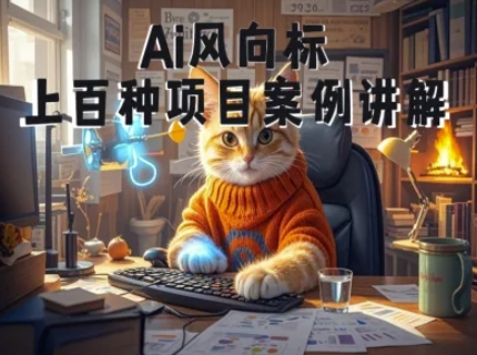 Ai风向标-附100种项目案例玩法-0基础小白到大神ai视频商业应用教学-网创百晓生