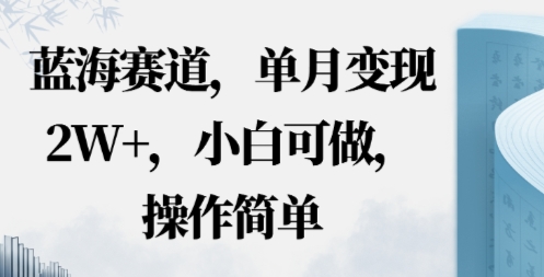 蓝海赛道，小红书私域项目，单月变现2W+，小白可做，操作简单-网创百晓生