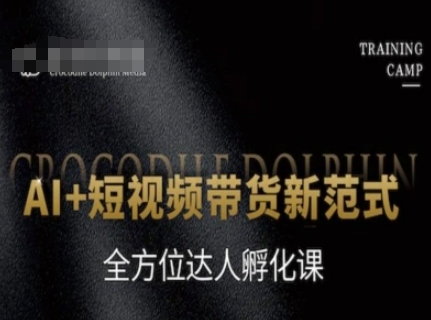 AI+短视频带货新范式，全方位达人孵化课-网创百晓生