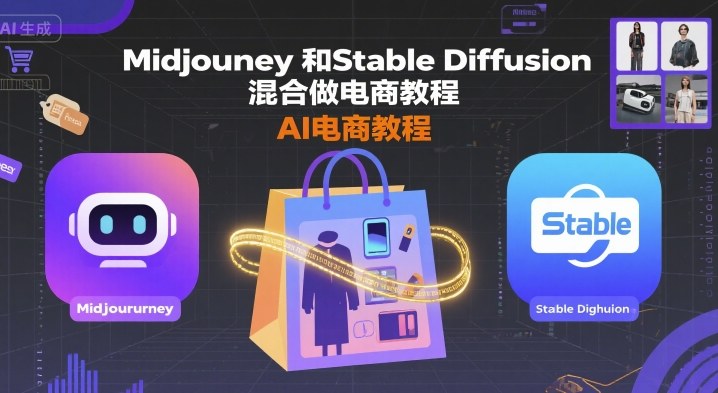 Midjourney和Stable Diffusion混合做电商教程-ai电商教程-网创百晓生