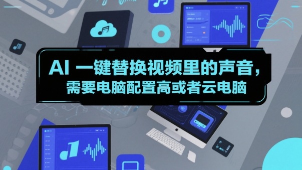 AI一键替换视频里的声音，需要电脑配置高或者云电脑-网创百晓生
