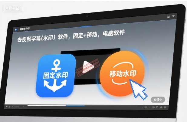 去视频字幕(水印）软件，固定+移动，电脑软件-网创百晓生