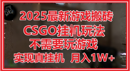 2025最新游戏搬砖，CSGO挂G，不需要玩游戏，实现真挂G，月入1W+【揭秘】-网创百晓生