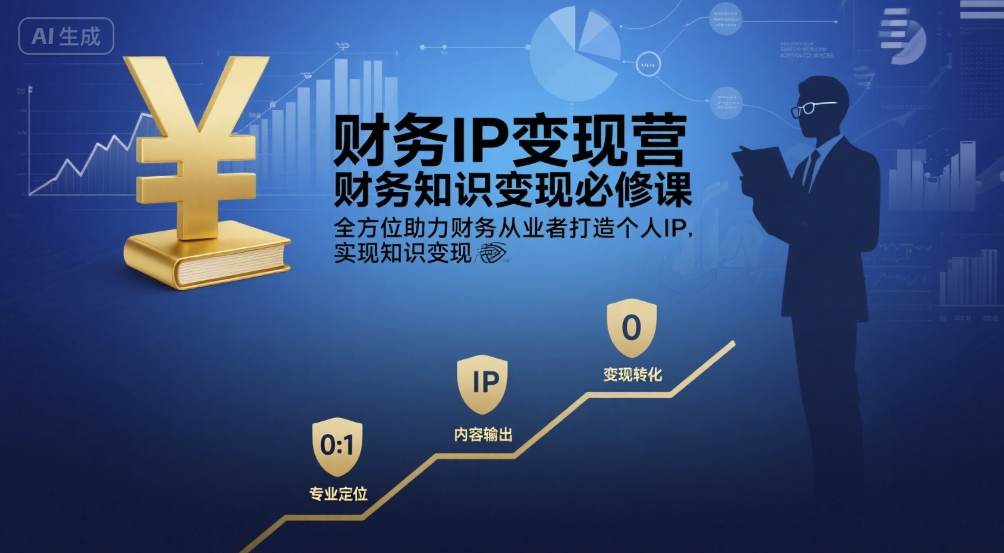 财务IP变现营，财务知识变现必修课，全方位助力财务从业者打造个人IP，实现知识变现-网创百晓生