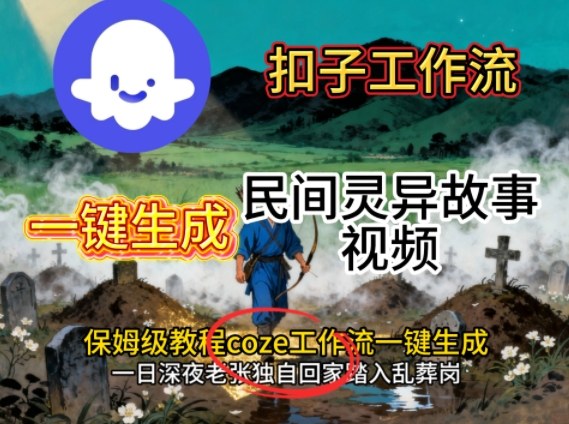 Coze扣子工作流一键生成民间灵异故事视频，保姆级教程搭建教学-网创百晓生