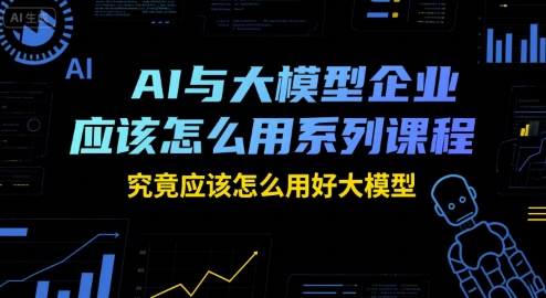 AI与大模型企业应该怎么用系列课程，究竟应该怎么用好大模型-网创百晓生