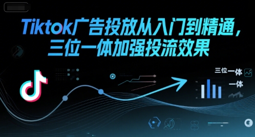 Tiktok广告投放从入门到精通，三位一体加强投流效果-网创百晓生