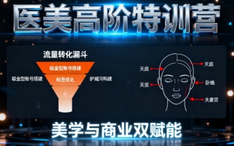 0-1000W医美高阶特训营课程，美学与商业双赋能-网创百晓生