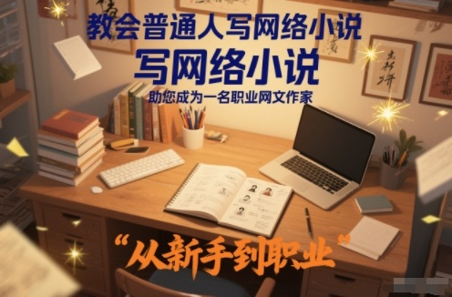 教会普通人写网络小说，助您成为一名职业网文作家-网创百晓生