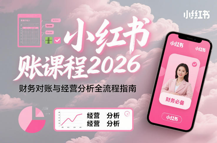 小红书对账课程2026，财务对账与经营分析全流程指南-网创百晓生