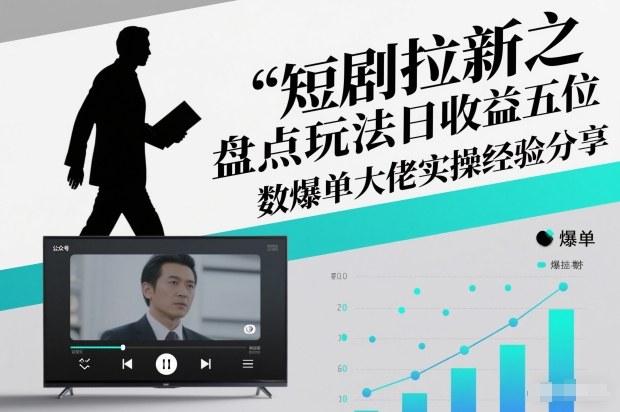 短剧拉新之盘点玩法日收益五位数爆单大佬实操经验分享 短剧拉新之盘点类简单粗暴的玩法全流程实操课，小白也能轻松做-网创百晓生