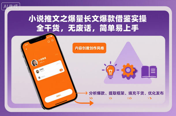 小说推文之爆量长文爆款借鉴实操，全干货，无废话，简单易上手-网创百晓生