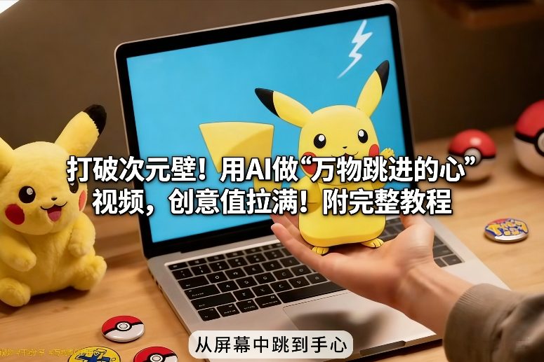 打破次元壁！用AI做【万物跳进手心】视频，创意值拉满！附完整教程-网创百晓生