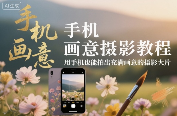 手机画意摄影教程，用手机也能拍出充满画意的摄影大片-网创百晓生