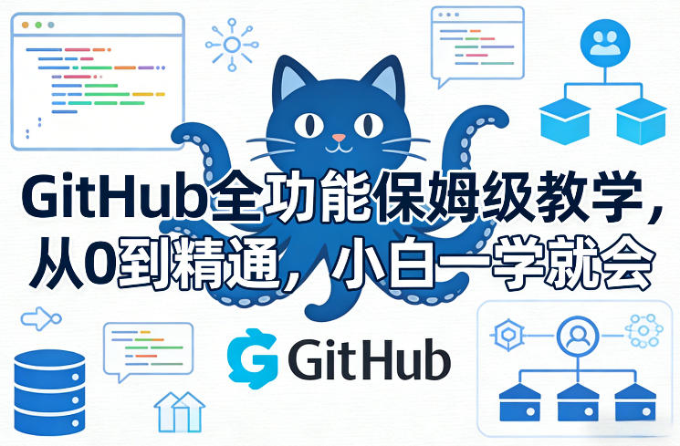 GitHub全功能保姆级教学，从0到精通，小白一学就会-网创百晓生