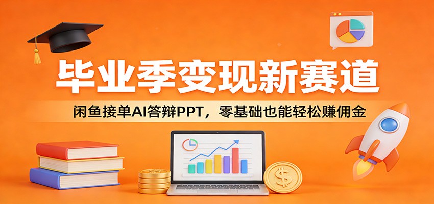 毕业季变现新赛道：闲鱼接单AI答辩PPT，零基础也能轻松赚佣金-网创百晓生