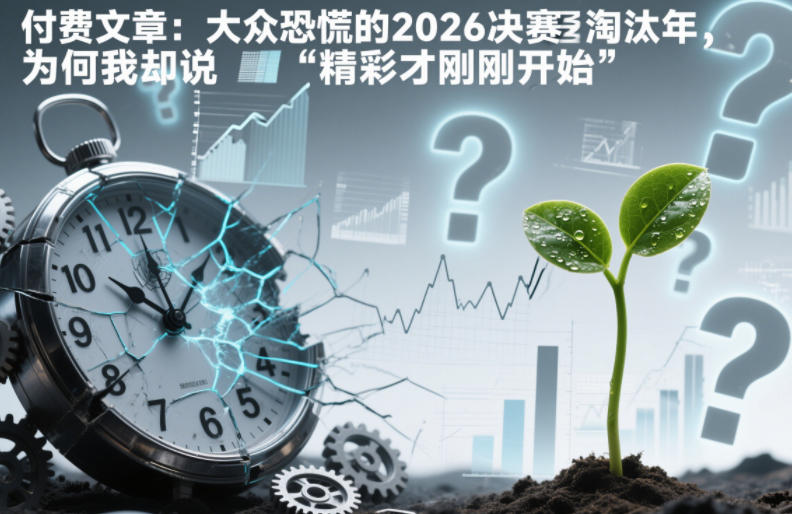付费文章：大众恐慌的2026决赛淘汰年，为何我却说“精彩才刚刚开始”？-网创百晓生