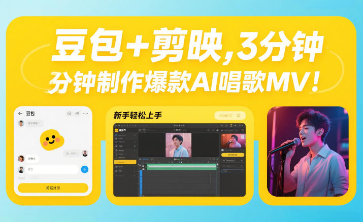 豆包+剪映,3分钟制作爆款AI唱歌MV,新手轻松上手-网创百晓生