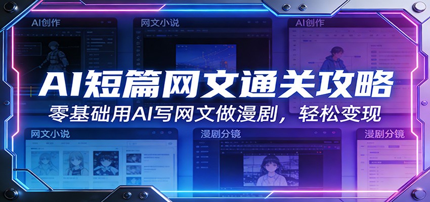 AI短篇网文通关攻略：零基础用AI写网文做漫剧，轻松变现-网创百晓生