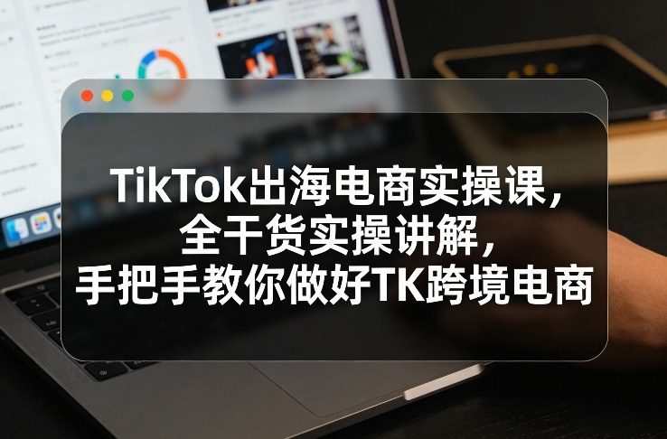 TikTok出海电商实操课，全干货实操讲解，手把手教你做好TK跨境电商-网创百晓生