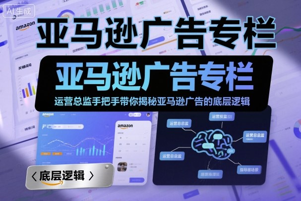 亚马逊广告专栏：运营总监手把手带你揭秘亚马逊广告的底层逻辑-网创百晓生