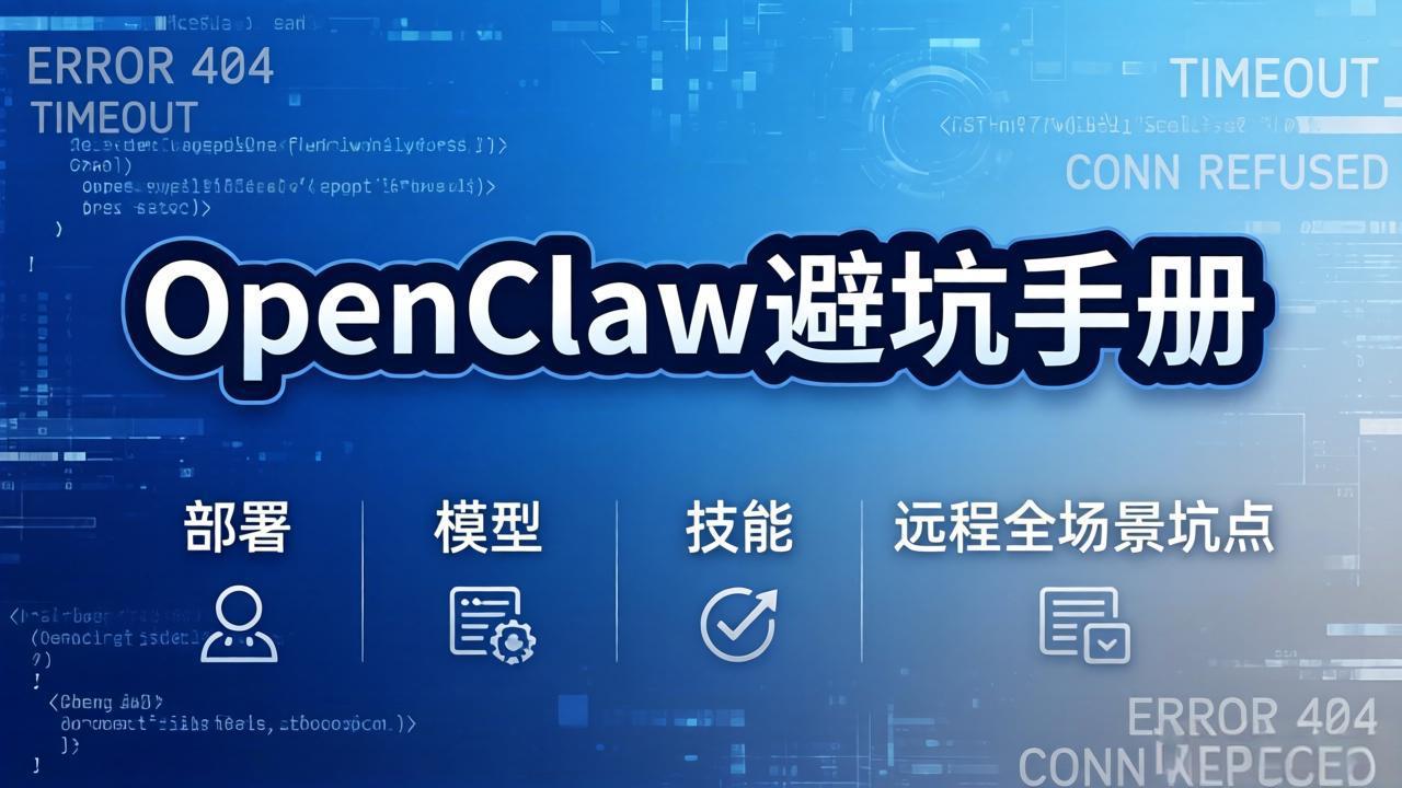 OpenClaw避坑手册：部署+模型+技能+远程全场景坑点，一次性给你说全，少走弯路-网创百晓生